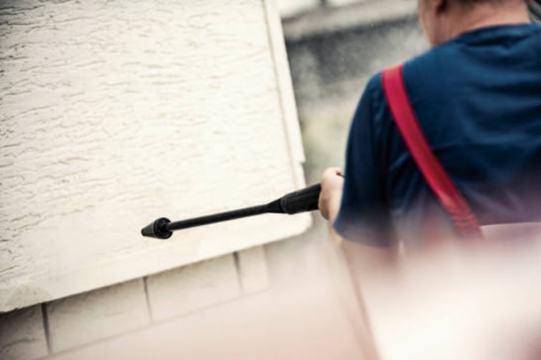 Pressure washing your render.
